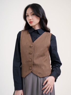 SMARTEN ROSE EMBOSS VEST