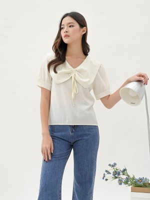 EID23 Collar Drawstring Top