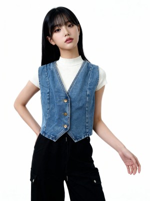 JR Charlotte Denim Vest