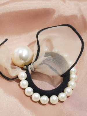 Big Pearl Tulle hair tie