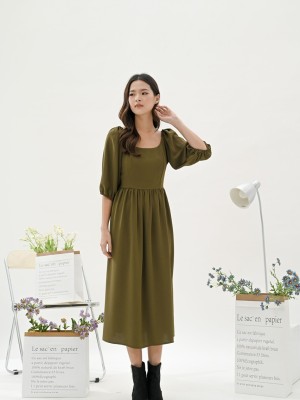 BFP Wide neck karesa midi dress