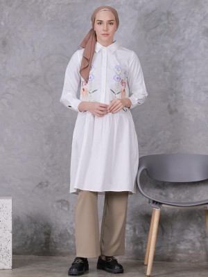EID23 Amina Embroidery Shirt Dress