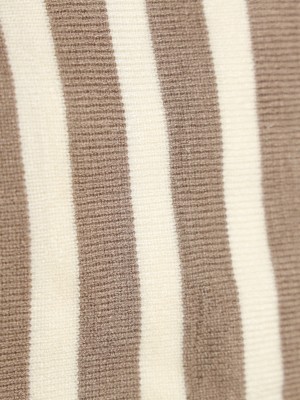 Lucinda Wide Neck Stripes Knit Top