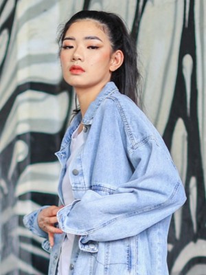 Oversize Double Pocket Denim Jacket