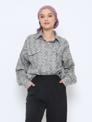 ANF Oversize Batik Print Shirt