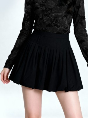 Winter Pleats Balloon Skirt