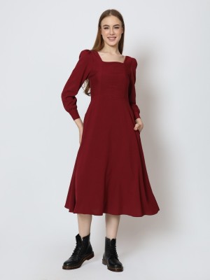 BFP HG Red Midi Dress