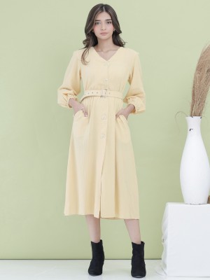 EID23 Aninda Midi Dress With Belt