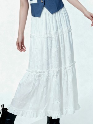 Gaia Lace Tiered Maxi Skirt