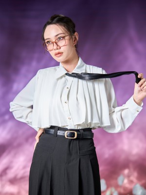 WW Aleena Pleated Overlap Shirt