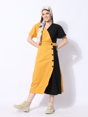 Ramadhan Moon Panel Overlap Dress