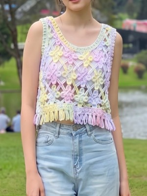 PG Color Washed Knit Outer Top