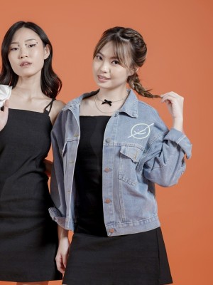 ER 'Its fake' denim jacket