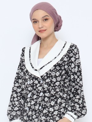 RC Flower Print Monochrome Top