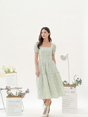 BFP Square neck flower print dress