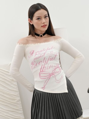 JR DITOX GRATEFULL PRINT OFF SHOULDER