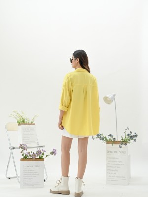 Double pockets long sleeves shirt