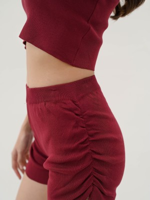 Sandy One Shoulder Knitted Two-Pieces Set
