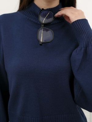 SMARTEN High Neck Knit Top