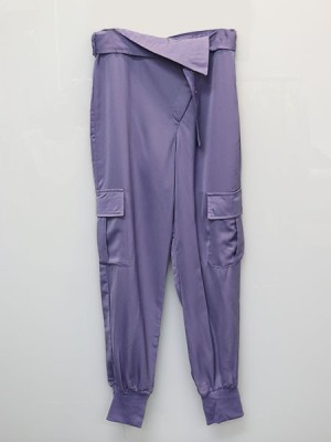 Satin Cargo Pants