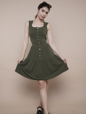 Padded Bust Tiered Dress