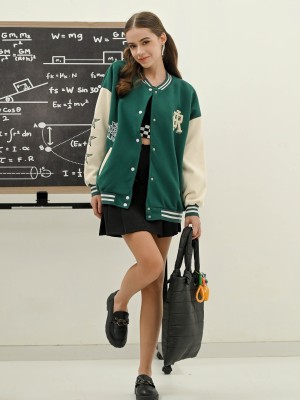 BTC Green Universe Oversize Varsity Jacket