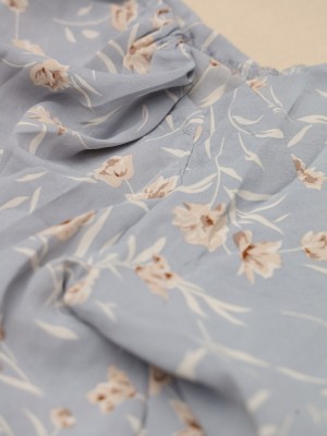 BFP Square Neck Flower Print With Tied Wrist