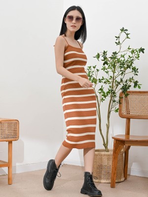 Saige Stripes Bodycon Dress