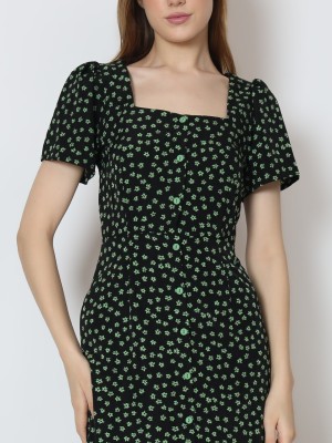 BFP Square neck flower dress