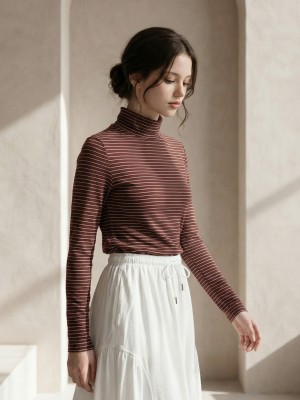 EID Hori Stripes High Neck Tee