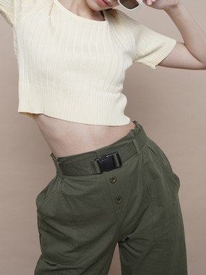 Canvas Pants With Belt