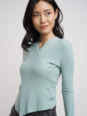 Overlap Knitwear Top