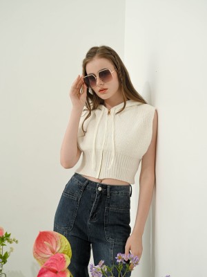 Knitted Zip Up Hoodie Wear