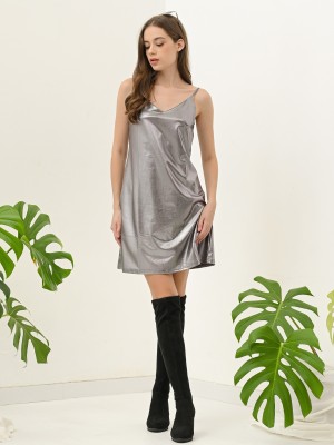 FELIZ23 Miriana Metallic Mini Dress