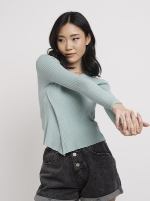 Overlap Knitwear Top