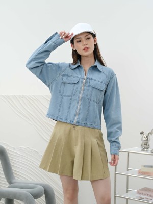 SMARTEN OVERSIZE DENIM BLUE SHIRT