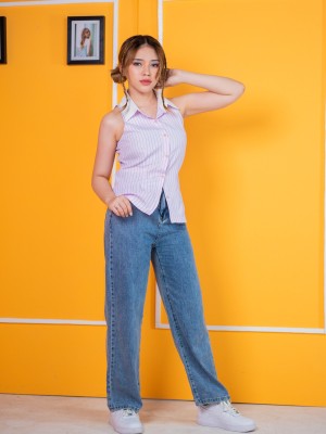 Anneth Sleeveless Stripe Shirt