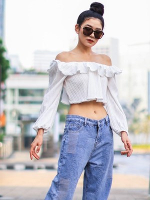 Off Shoulder Ruffles Top