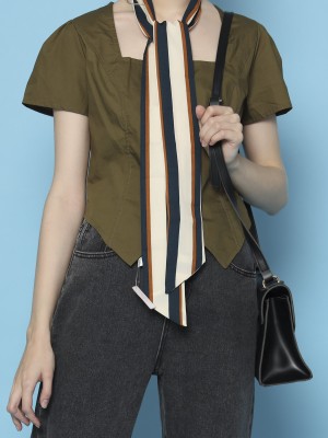 Square Neck Tiny Waist Shirt