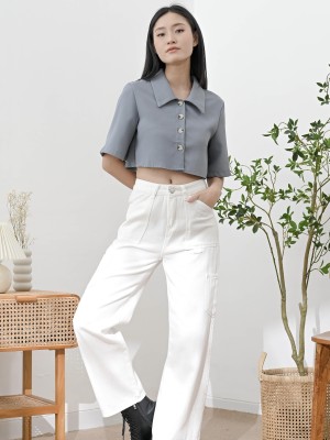 Jessa Semi Crop Shirt