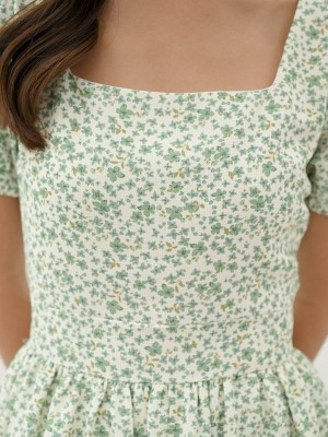 BFP Square neck flower print dress