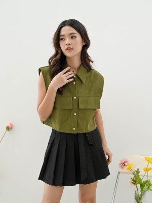 BFP Utility Pocket Semi Crop Shirt