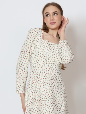 BFP Square neck camille flower dress