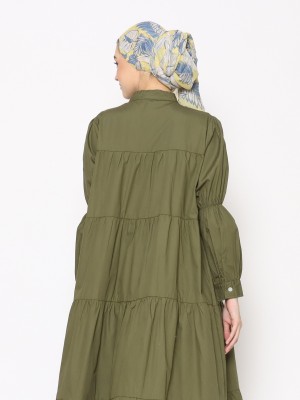 ANF Tiered Maxi Shirt Dress