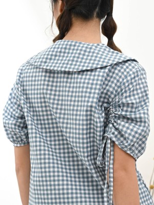 Sleeves Drawstring Shirt