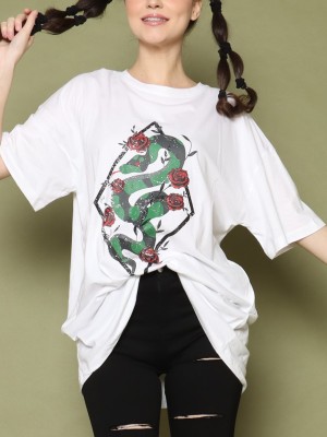 Roses Snake Long Tee