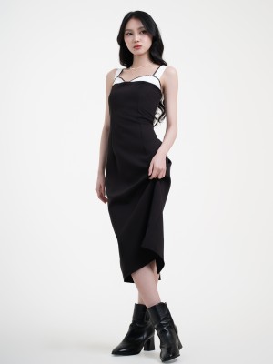 SMARTEN Corset Midi Dress