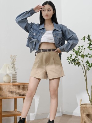 Calla Front Bow Denim Jacket