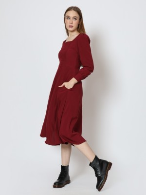 BFP HG Red Midi Dress