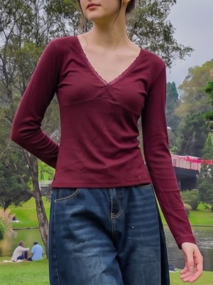 PG Sheer V Neck Tee